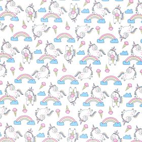 Drap-housse en coton - licornes