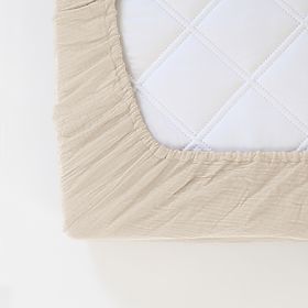 Drap-housse en mousseline Ourbaby 140x70 cm - écru