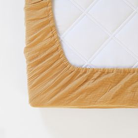 Drap-housse en mousseline Ourbaby 180x80 cm - moutarde, Ourbaby®