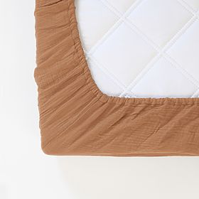 Drap-housse en mousseline Ourbaby 200x90 cm - toffee, Ourbaby®