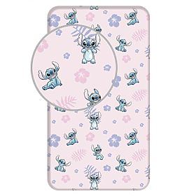 Drap-housse Lilo et Stitch 'Rose' 90x200 cm