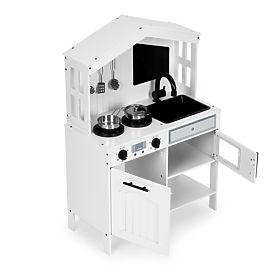 Cuisine en bois pour enfants four brûleurs micro-ondes accessoires ECOTOYS, EcoToys