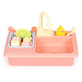 Évier avec robinet rempli d'eau 12 accessoires jouet pour enfants, MULTISTORE