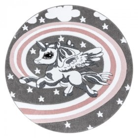 Tapis rond PETIT - Licorne - gris, F.H.Kabis