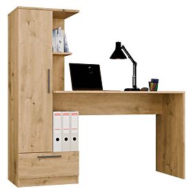 Ensemble Bureau + Étagère COSMO CHÊNE ARTISAN