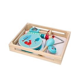 Ensemble d'instruments de musique avec un écureuil