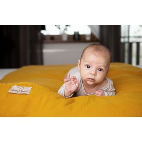 Ensemble de literie 3 pièces en mousseline Heavens - Moutarde, Babymatex