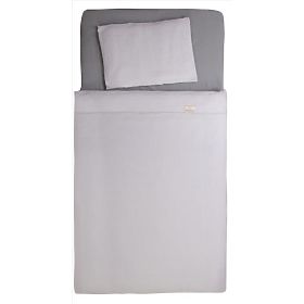 Ensemble de literie en mousseline 3 pièces Heavens - Gris clair, Babymatex