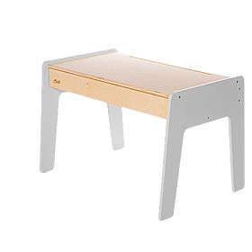Ensemble de mobilier pour enfants table et deux chaises avec accessoires - gris, Ourbaby®