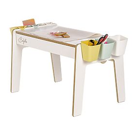 Ensemble de table et deux chaises pour enfants avec accessoires - blanc