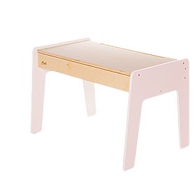 Ensemble de table et deux chaises pour enfants avec accessoires - rose
