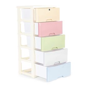 Étagère colorée à roulettes Five, MODERNHOME