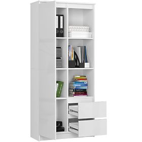 Étagère de bureau R 80 cm CLP R11 PK BLANC / BLANC BRILLANT