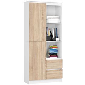ÉTAGÈRE DE BUREAU R 80 cm CLP R11 PK BLANC / SONOMA