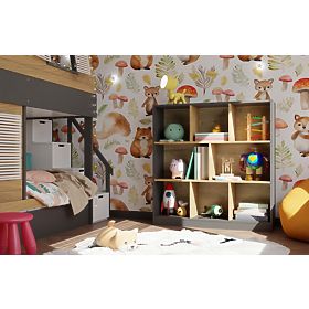 Étagère Fiesta 8P ANTHRACITE CHÊNE ARTISAN