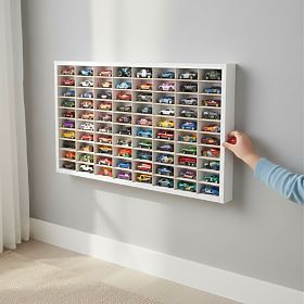 Étagère pour voitures Hot Wheels - blanche, 80 emplacements