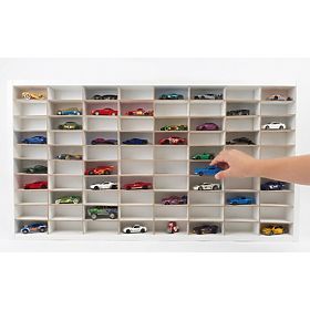 Étagère pour voitures Hot Wheels - blanche, 80 emplacements