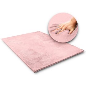 Tapis en soie de lapin - rose