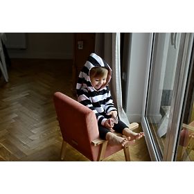 Fauteuil enfant rétro Velours - saumon, Modelina Home