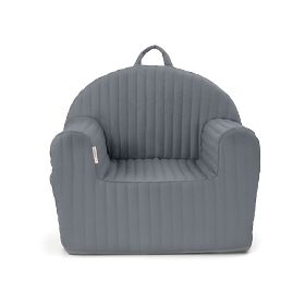 Fauteuil matelassé à rayures - graphite, AlberoMio
