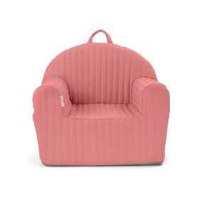 Fauteuil matelassé à rayures - rose, AlberoMio