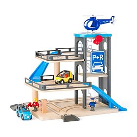 Garage à étages avec héliport