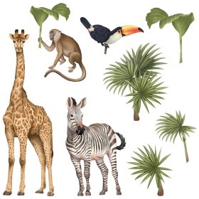 Stickers muraux girafe