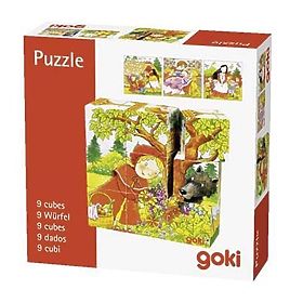 Goki Cubes en Bois Contes de Fées 9 pcs