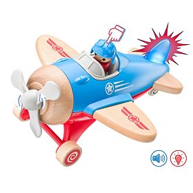 Grand avion avec pilote - s'illumine et émet des sons