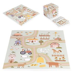 Grand tapis en mousse EVA pour enfants ferme 90,5x90,5 cm 21 pièces ECOTOYS