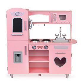 Grande cuisine en bois pour enfants avec effets sonores rose ECOTOYS, EcoToys