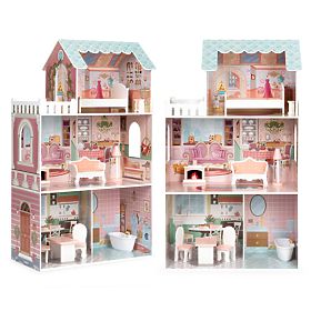 Grande maison de poupée avec ensemble de meubles ECOTOYS