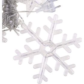 Guirlandes lumineuses flocons de neige et étoiles éclairage de Noël rideau 138LED