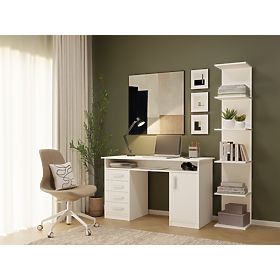 HAUTE ÉTAGÈRE BLANCHE 6P 180 cm 6 Étagères pour Livres et Documents pour Bureau et Salon