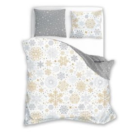 Literie de Noël Flocons de neige 140x200cm + 70x90cm, Faro