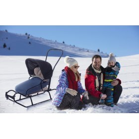Luge enfant avec dossier et veste polaire - jean / mélange, Guciopremium