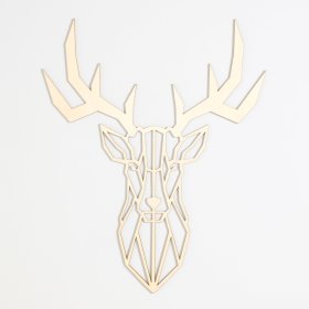 Tableau géométrique en bois - Cerf 1 - différentes couleurs, Elka Design