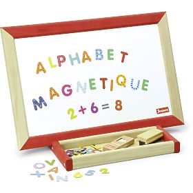 Jeujura Tableau multifonction en bois 44x30 cm avec accessoires