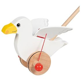 Jonas, la mouette en bois à pousser