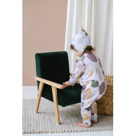 Fauteuil enfant rétro Velours - vert foncé, Modelina Home