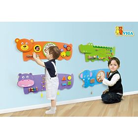 Jouet éducatif sur le mur - Hippopotame, Viga