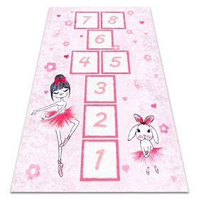JUNIOR 51828.802 tapis de lavage antidérapant pour enfants, danseuse - rose, F.H.Kabis