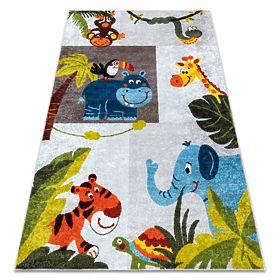 JUNIOR 51858.802 tapis de lavage Animaux, Afrique pour enfants antidérapant - gris, F.H.Kabis