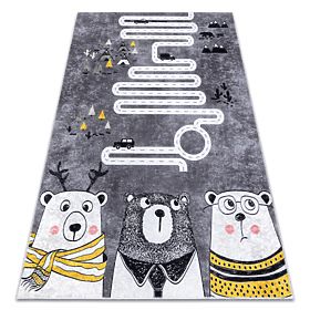 JUNIOR 52107.801 tapis de lavage Ours, animaux, rue pour enfants antidérapant - gris, F.H.Kabis