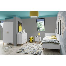Garde-robe 2 portes KUBI - blanche, All Meble