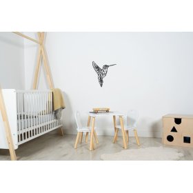 Tableau géométrique en bois - Colibri - différentes couleurs