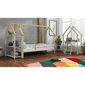 Lit enfant Frank SCANDI - blanc-naturel