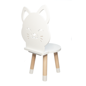 Table enfant avec chaises - Chat - blanc, Ourbaby