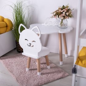 Table enfant avec chaises - Chat - blanc, Ourbaby