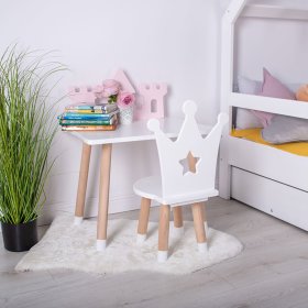 Table enfant avec chaises - Koruna - blanc, Ourbaby